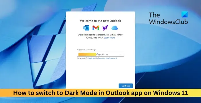 Overschakelen naar de donkere modus in de Outlook-app op Windows