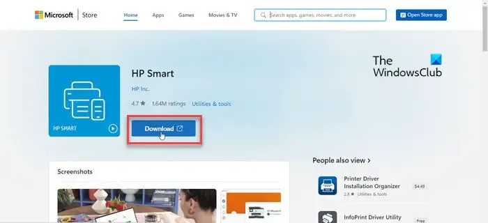 HP Smart in de Microsoft Store