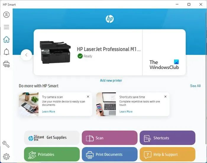 HP Smart: stampante installata