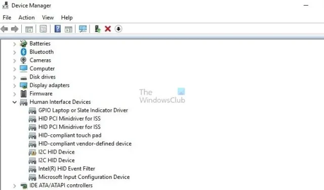 Il driver del dispositivo HID I2C non funziona in Windows 11/10