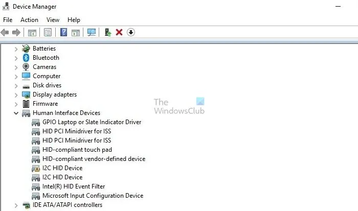 Windows 11/10에서 작동하지 않는 I2C HID 장치 드라이버 수정