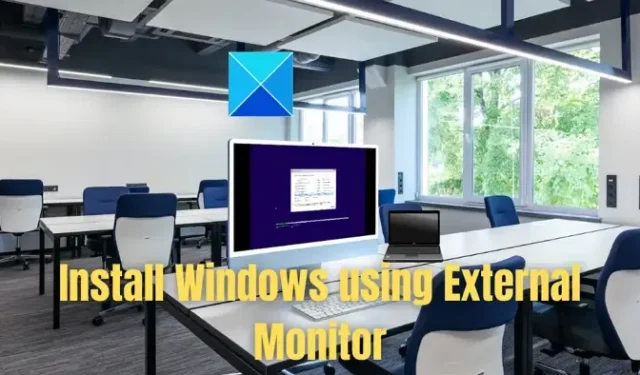 Windows herstellen of installeren met een externe monitor