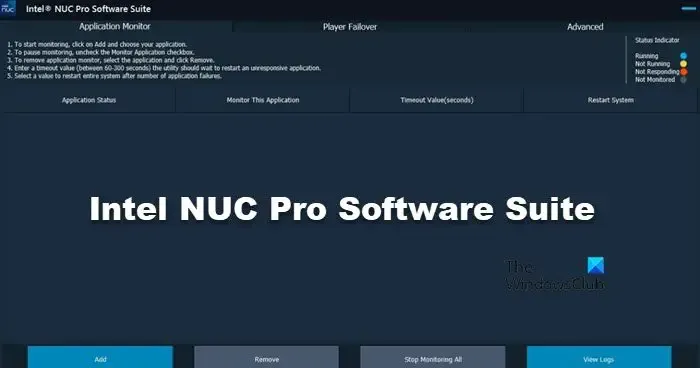 Pacote de software Intel NUC Pro