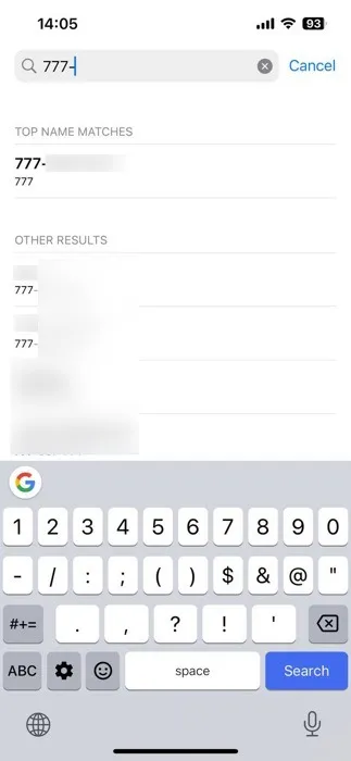 iPhone-Suche nach doppelten Kontakten