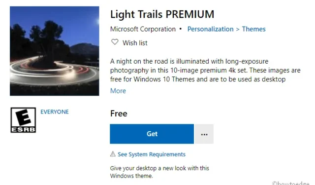 Light Trails プレミアム Windows 10 テーマ [ダウンロード]
