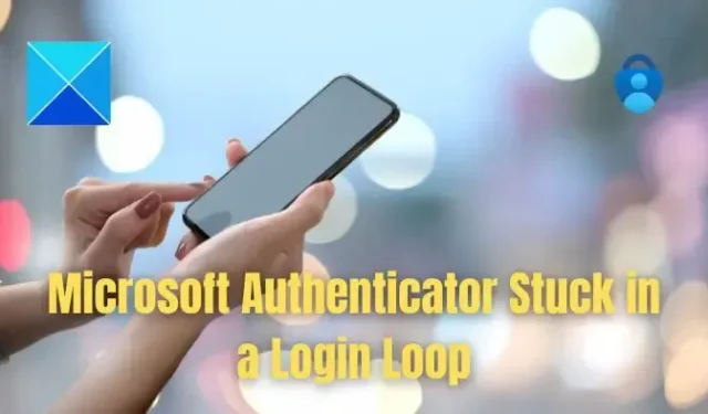 Por que o Microsoft Authenticator está preso em um loop de login?