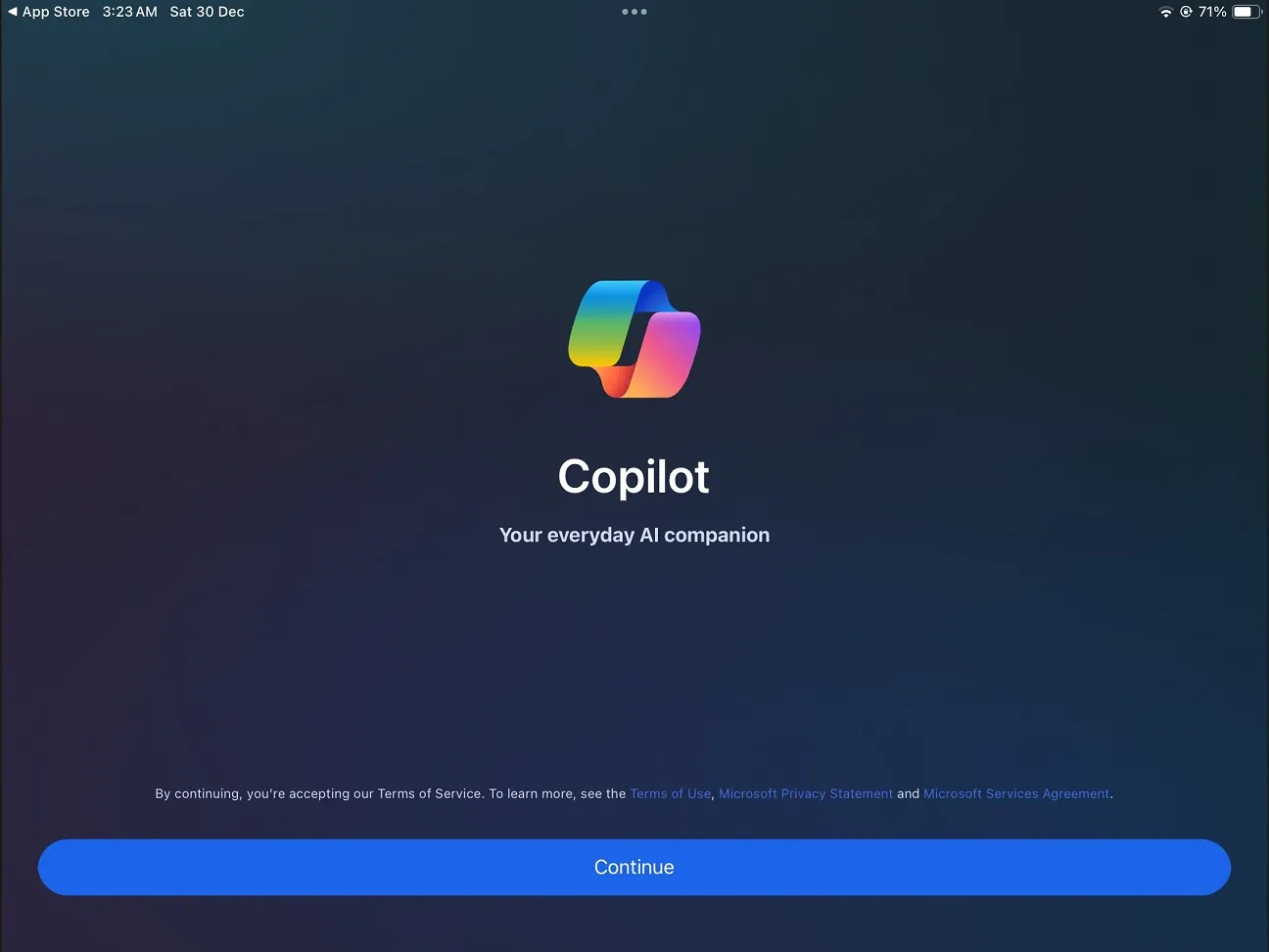 Microsoft Copilot pour iPad