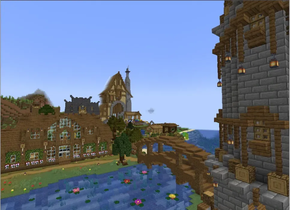 Burgturm in Minecraft.