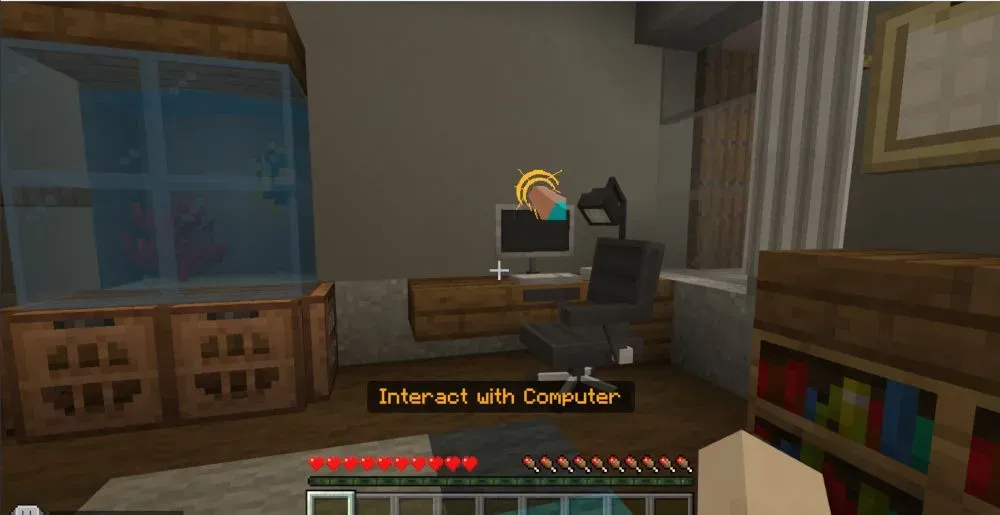Minecraft 教育版中的場景。