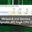 네트워크 목록 서비스(netprofm.dll) CPU 사용량이 높음 [수정]