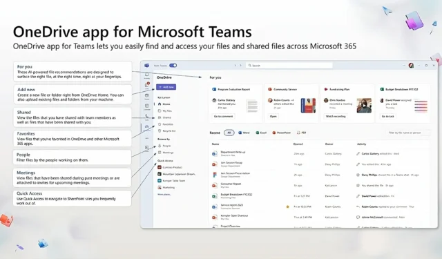 OneDrive for Microsoft Teams は Microsoft 365 のファイル管理を最適化します