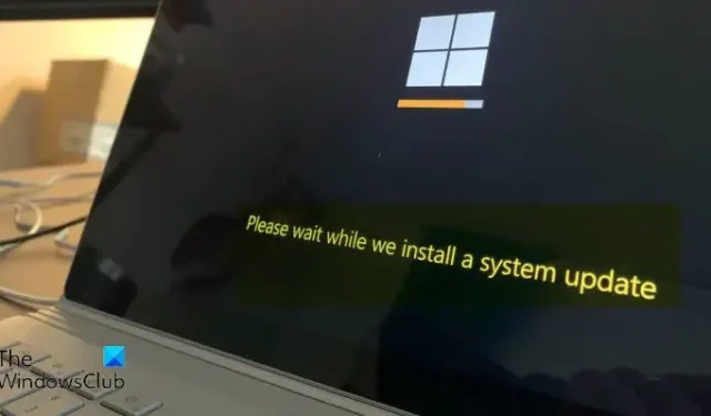Windows에 시스템 업데이트를 설치하는 동안 잠시 기다려 주십시오.