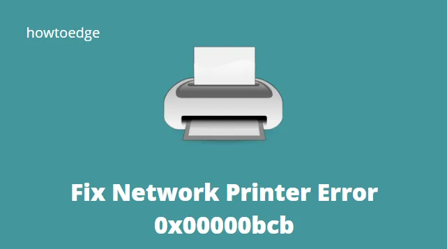 Erro de impressora 0x00000bcb no Windows 10