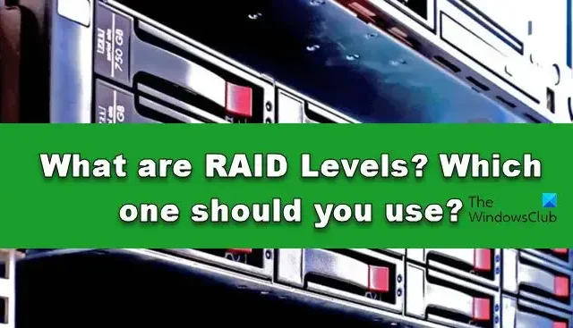 RAID 레벨이란 무엇입니까? 어느 것을 사용해야 합니까?