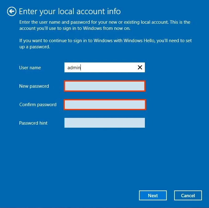 Usuń hasło z systemu Windows 10