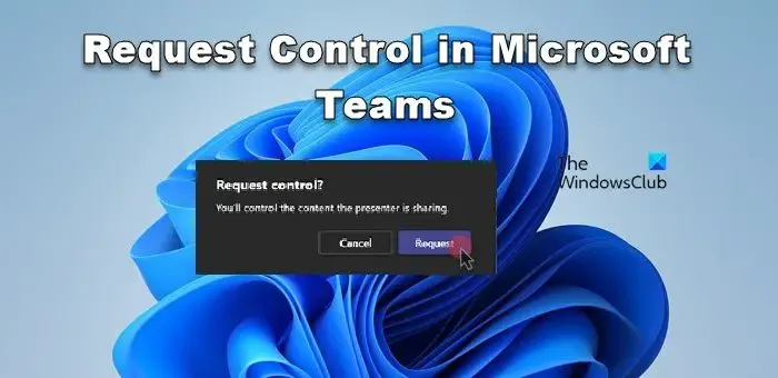 Solicitar controle no Microsoft Teams