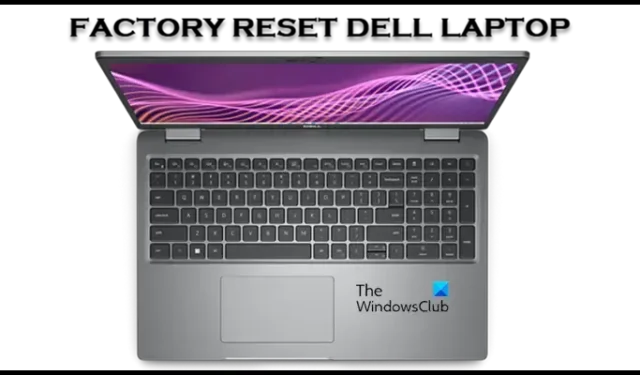 Como redefinir o laptop Dell de fábrica