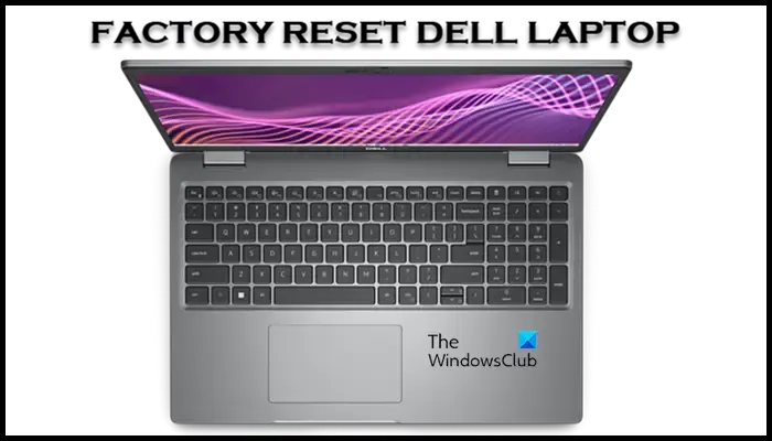 redefinir laptop Dell de fábrica