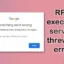 Le service d’exécution RPC a généré une erreur lors de la connexion à Google