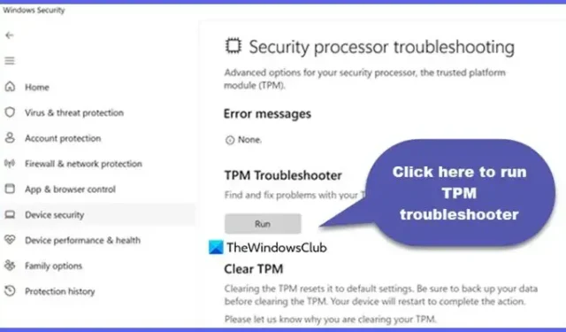 So führen Sie die TPM-Fehlerbehebung in Windows 11 aus