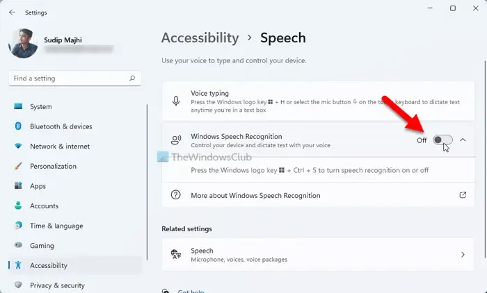 Il riconoscimento vocale non funziona in Windows 11/10