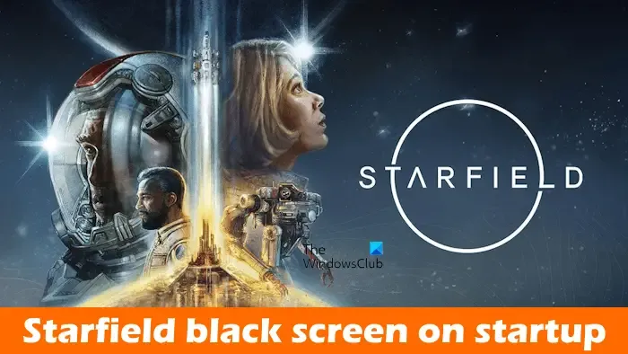 Schermata nera di Starfield all'avvio