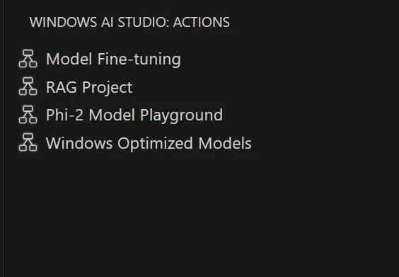 Vorschau von Windows AI Studio