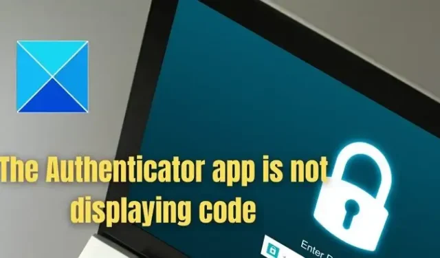Microsoft Authenticator 앱에 코드가 표시되지 않는 문제 수정
