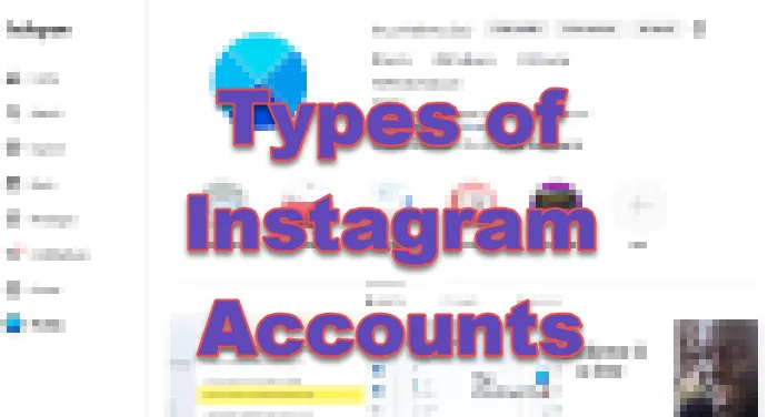 Types de comptes Instagram