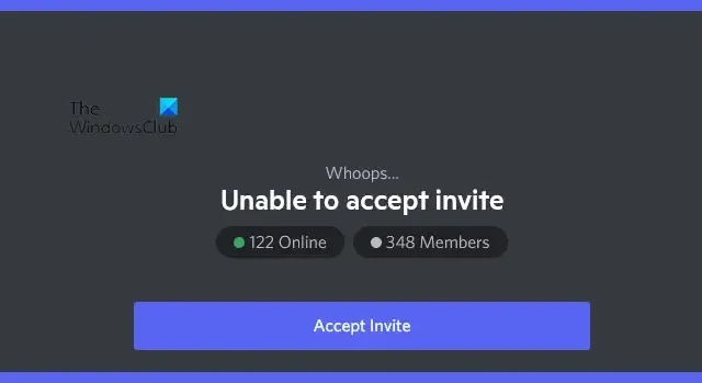 Einladung in Discord kann nicht angenommen werden [Fix]