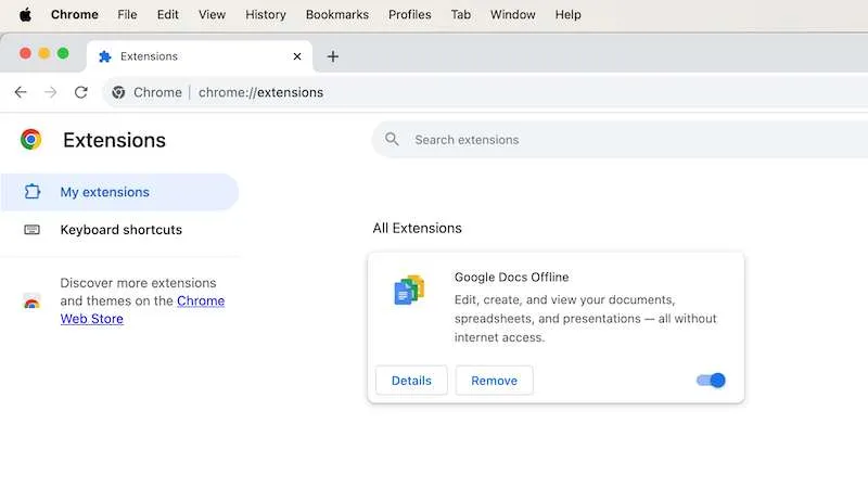 Désinstaller les extensions de navigateur Google Chrome inutilisées