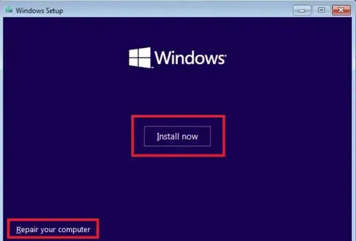 Windows installeren of repareren