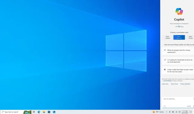 Windows 10 KB5032278 è disponibile con Windows Copilot