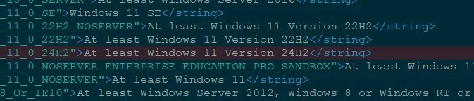 Referências do Windows 11 24H2