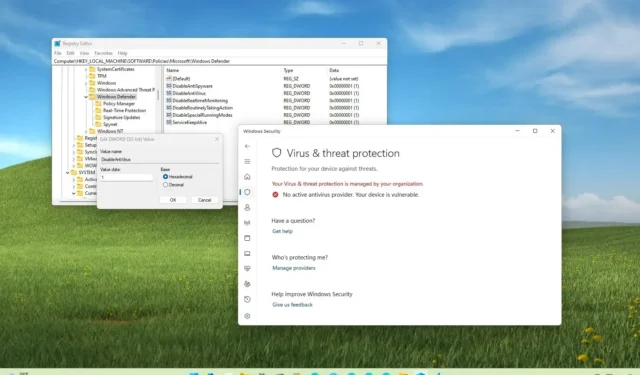 Comment désactiver définitivement Defender Antivirus sur Windows 11