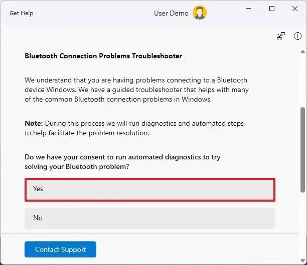 Obtenir de l'aide pour l'utilitaire de résolution des problèmes Bluetooth