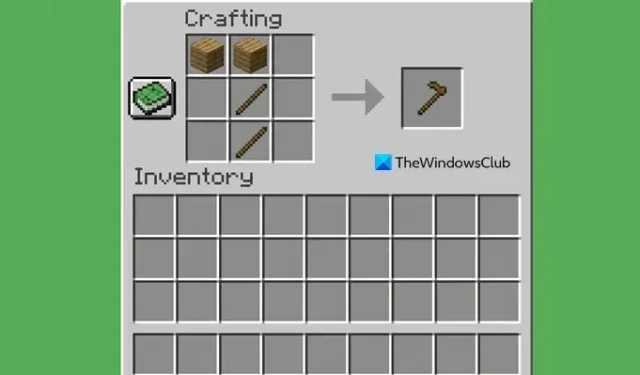 Wie man in Minecraft eine Holzhacke herstellt 