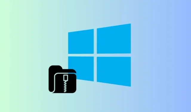 Windows 11에서 (기본적으로) 아카이브 파일을 만드는 방법