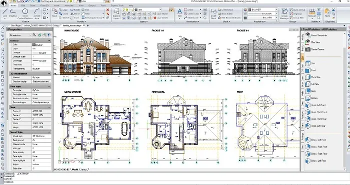 Création d'un modèle de maison avec le CMS Intellicad.