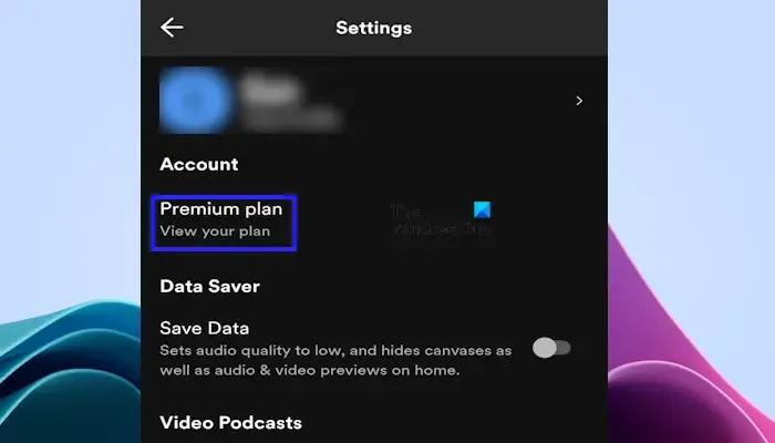Controleer Spotify Premium op de telefoon