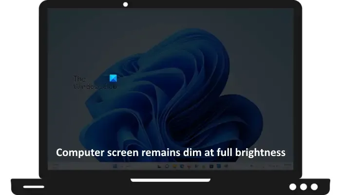 A tela do computador diminui o brilho total