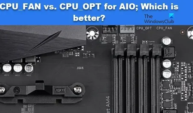 CPU_FAN frente a CPU_OPT para AIO; ¿Cual es mejor?