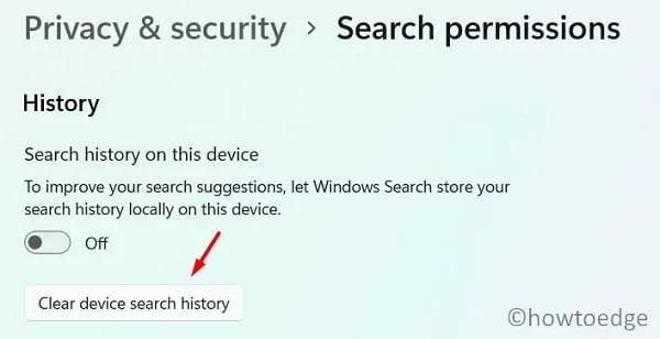Verwijder onlangs gezochte items in Windows 11