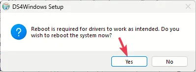 clique em Sim para reiniciar seu computador