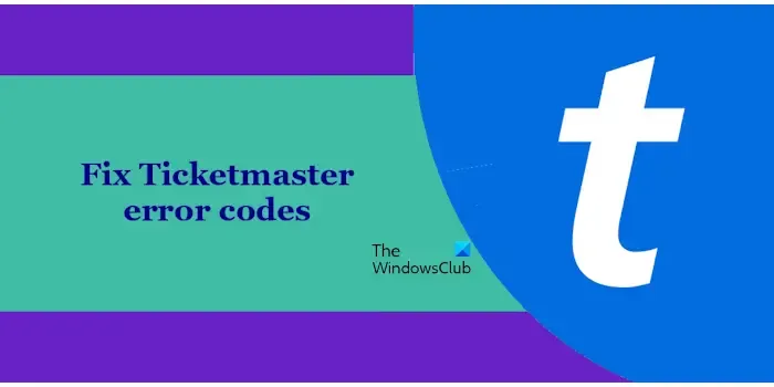 Reparar códigos de error de Ticketmaster