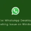 Corrigir problema de travamento do WhatsApp Desktop no Windows