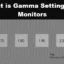 ¿Qué es la configuración de gamma en los monitores?