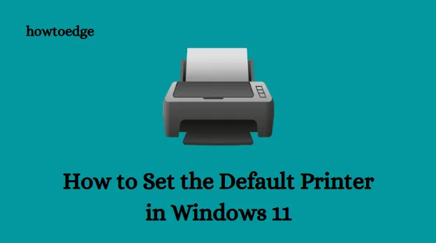 Windows 11에서 기본 프린터를 설정하는 방법