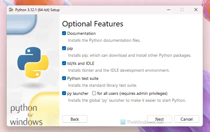 Python installeren in Windows 11/10
