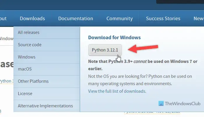 Comment installer Python sous Windows 11/10